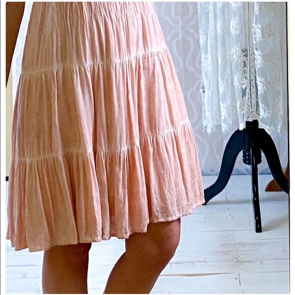 *CLEARANCE* Dusty Peach Mineral Washed Dress - Picture 6 of 15